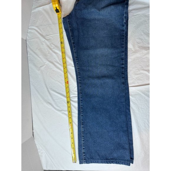 Vtg Lucky Brand Lower Rise Peanut 136 Flare Dungarees Jeans Zipper Sz 14/32 USA - Picture 11 of 12